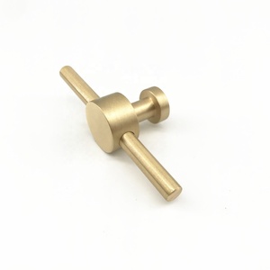 Xử lý và Knob Trung Quốc mlp27 đồ nội thất phần cứng Tủ Brass vàng rắn t kéo xử lý Knob - Product Image 2