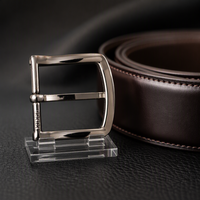 Boucles de ceinture pour hommes d'affaires, logo gravé sur mesure, alliage de zinc, métal résistant à la rouille, anti-rayures, pour ceinture en cuir