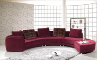 Anpassbares Modernes Halbmond-Sofa-Set Komfortables Stoff-Wohnzimmermöbel mit Chinesischem Design-Stil