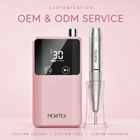 Machine à percer les ongles rose 30000 tr/min, stylo de manucure rechargeable portable, compatible avec les prises US/UK, utilisation à domicile et en salon, OEM/ODM