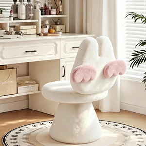Fauteuil d'appoint en peluche blanc pour enfants, chaise de lecture douce pour chambre et salon - Product Image 1
