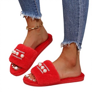 รองเท้าแตะแบบเปิดนิ้วเท้าประดับหัวใจวิบวับ หนังกลับ สไตล์โรงแรม แฟชั่นใหม่ประจำฤดูใบไม้ร่วง/ฤดูหนาว/ฤดูใบไม้ผลิ ปี 2026 สำหรับใช้ในบ้าน - Product Image 2