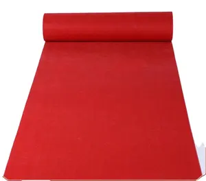 Großhandel niedrigerer Preis 150 cm Breite Red Velvet Flock ing Fabric Leder für Party dekoration