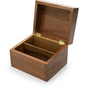 Scatola di ricette in legno di Acacia all'ingrosso 12 divisori quadrato Organizer da cucina <span class=keywords><strong>per</strong></span> la cottura a casa 10kg di capacità <span class=keywords><strong>per</strong></span> Chefs' - Product Image 3