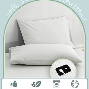 Kits de protection EMF pour la santé corporelle et l'hôtellerie, avec housse de coussin et taie d'oreiller en coton tricoté conducteur pour mise à la terre géométrique, pour la maison - Product Image 5