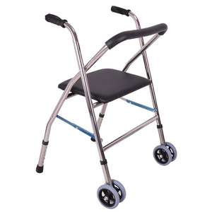 Multifunctional <b>Walker</b> With Seat And Wheels Lightweight Foldable For <b>Elderly</b> And Disabled Mobility Aid - Product Image 5