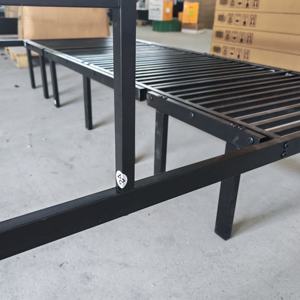 Lits superposés en métal taille Queen avec <span class=keywords><strong>lit</strong></span> gigogne double, idéal pour les adultes, chambre à coucher, appartement, gain de place, montage facile - Product Image 5