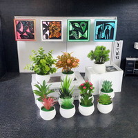 Plante artificielle de marque GU, design simple, en plastique durable, style nordique, mini bonsaï simulé, verdure créative