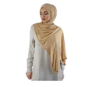 OEM personalizza fornitore Hijab collezione di colori solidi di alta qualità sciarpa in Jersey modale di cotone musulmano Hijab da donna