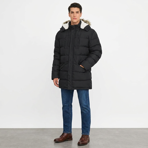 Custom Men's Autumn Windbreaker Hooded Stand Collar Canvas Windproof <b>Jacket</b> - Product Image 1