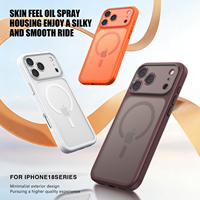 Étui magnétique effet peau avec protection d'écran surélevée et protection d'objectif, protection antichoc 1,2 mm aux quatre coins pour iPhone 18 Pro Max