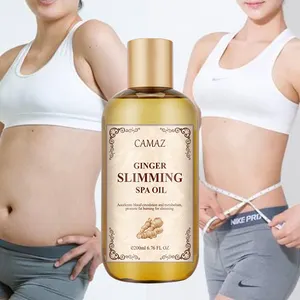 CAMAZ 200ml slimming ginger oil hot Used after yoga fitness belly fat burn natural slimming oil for weight loss