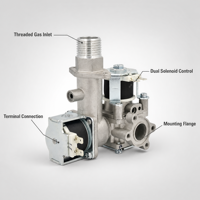 Vanne de régulation de gaz pour chaudière murale, en aluminium, à double électrovanne, à température constante, fonctionnement stable
