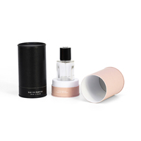 Boîte d'emballage de bouteille d'emballage de parfum cosmétique de luxe personnalisée avec logo tube d'emballage de cylindre rose tube de papier