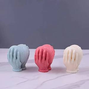 MUYULINS Handmade Valentine's Day Gift Handheld Heart-Shaped <b>Silicone</b> Candle Mold - Product Image 6