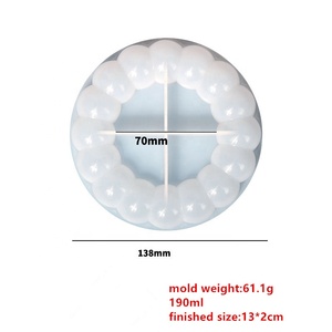 Neue DIY Home Decor Untersetzer Gussform Antihaft Easy Release Silikon harz formen für Bubble Coaster - Product Image 4