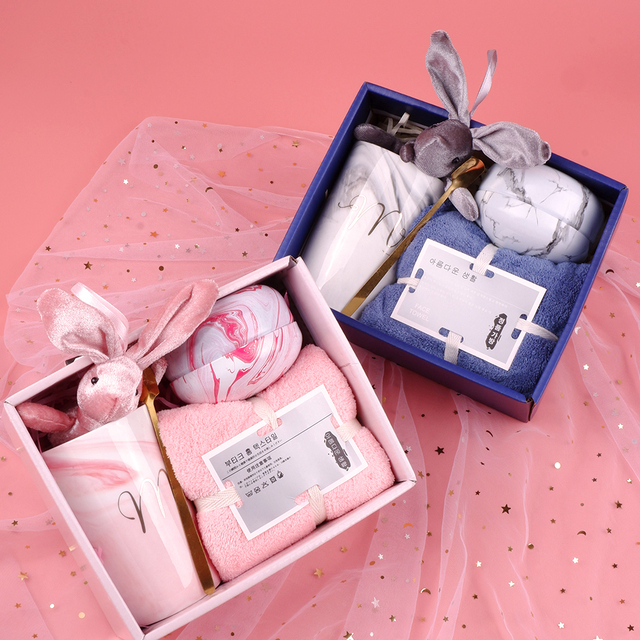 5pcs Teacher Appreciation Gifts Box to Send Lover/ Parents Ceramic Mug Gift Set