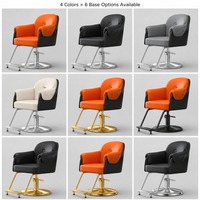 Fauteuil de barbier classique bicolore avec base ronde argentée pour salon de beauté et équipement de coiffure – Vente en gros