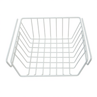 Étagère de rangement suspendue rectangulaire moderne en métal blanc, écologique, réglable, avec poignée, pour cuisine et organisation alimentaire