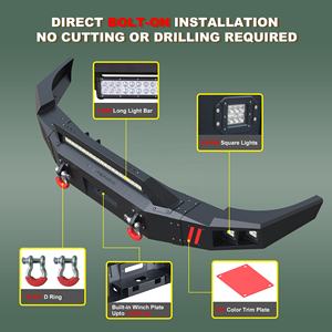 Barra de parachoques con cabrestante de 144W luz larga Bar para 2007-2013 Chevrolet <span class=keywords><strong>Siverado</strong></span> 1500 negro texturado negro <span class=keywords><strong>Siverado</strong></span> 1500 parachoques delantero - Product Image 4