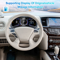 Layar LCD Dashboard Mobil 12.3 inci, Panel Instrumen Digital untuk Nissan Teana Pathfinder 2013-2020, Speedometer Otomatis, Kokpit Ghost