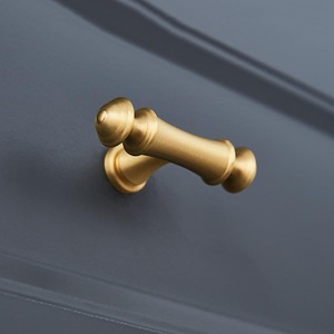 Poignées de meuble vintage européennes en laiton massif, boutons de tiroir en cuivre pour armoires de cuisine et de chambre à coucher et commodes - Product Image 3