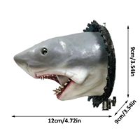 Sculpture murale de tête de requin en 3D, artisanat de salon, Style européen, montage artistique pour la maison