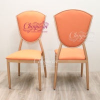 Chaises Royales Blanches en Aluminium Chromé de Luxe pour Événements, Ensemble de Mobilier d'Hôtel Pas Cher pour Mariages et Banquets, Vente en Gros