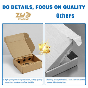 Doanh nghiệp nhỏ tùy chỉnh logo in giấy kraft vận chuyển hộp sóng bưu phẩm bao bì các tông Matt cán cho quà tặng - Product Image 3