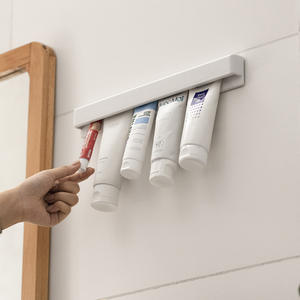 Support de rangement à pinces murales pour dentifrice et nettoyant pour le visage Artefact élégant sans poinçonnage - Product Image 4