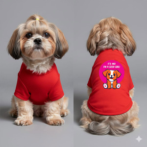 Camiseta de Algodón Premium con Cuello Redondo para Perros en Color Rojo, Ropa para Mascotas Suave y Cómoda para Perros Pequeños, Medianos y Grandes en Oferta - Product Image 1