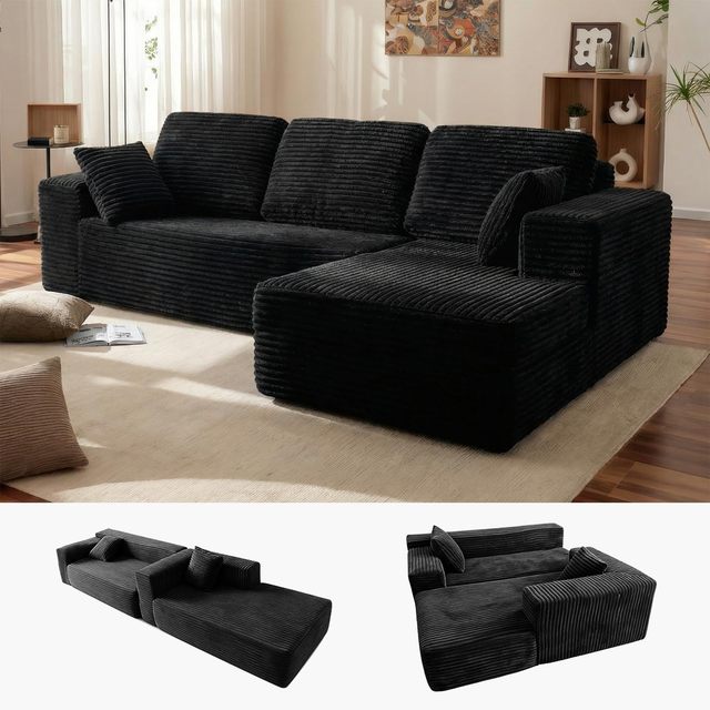 Vacuum Compressed Box Packaging Sofa Wholesale Living Room Modern Furniture Set L Shape Convertible Boneless Couch Bed Sectional