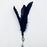 Têtes de rechange pour baguette à chat best-seller, grandes plumes fluide et clochettes, modèle 0010, accessoires de jouets pour chats en gros
