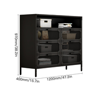 Armoire à bar en acier de style moderne de haute qualité, buffet à vin, armoire de présentation, table d'appoint en métal, armoire en fer, bureau à domicile, personnalisable