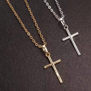 <b>Cross</b> Pendant Clavicle <b>Chain</b> For Women Gold And White Diamond Necklace Korean Style Zircon Jewelry Gift Occasion - Product Image 2