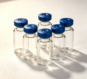 Frascos de vidrio con cuello sellado de metal azul zafiro, botellas pequeñas vacías de borosilicato de alta claridad para envasado de muestras pequeñas - Product Image 3