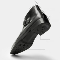 Bottes Chelsea pour hommes en cuir véritable imperméables à boucle, style décontracté rétro, semelle plate, légères et confortables