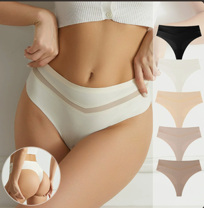 Culottes en nylon taille moyenne pour adolescentes, couleur unie, taille invisible, tailles européennes S-XL, toutes saisons, usage quotidien, fabriquées en Chine - Product Image 1