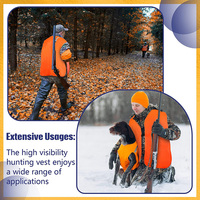 Chaleco de caza Upland Blaze Orange y Tan Briar Proof Game Sombrero al aire libre para clima frío