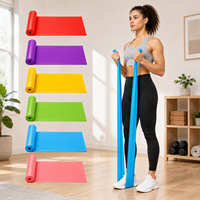 Rouleau de bandes de résistance plates pour exercices, longueur personnalisable, pour entraînement d'étirement, fitness et programmes cliniques