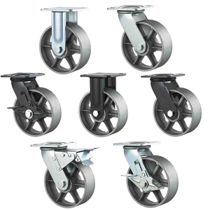 Hochbelastbare <span class=keywords><strong>4</strong></span>, 5, 6, 8 Zoll Gusseisen-Lenkrollen für Öfen, Starre Stahl-Lenkrollen - Product Image 3