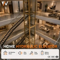 Ascenseur hydraulique pour maison, duplex, maison jumelée, villa, hôtel, structure compacte en PVC, installation facile, fabrication OEM, résidentiel