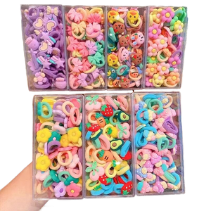 20 PEZZI/SCATOLA Elastici <span class=keywords><strong>per</strong></span> <span class=keywords><strong>Capelli</strong></span> <span class=keywords><strong>per</strong></span> Bambini, Non Danneggiano i <span class=keywords><strong>Capelli</strong></span>, Set di Elastici <span class=keywords><strong>per</strong></span> Bambine con Disegni Cartoon ad Alta Elasticità - Product Image 1