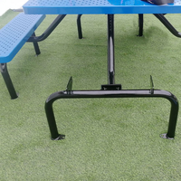 Meuble de Patio d'extérieur, table et chaises de pique-nique en acier