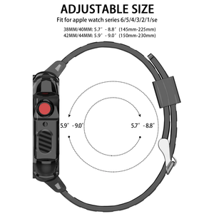 Housse de protection pour pare-chocs avec <span class=keywords><strong>bracelet</strong></span> pour <span class=keywords><strong>Apple</strong></span> <span class=keywords><strong>Watch</strong></span> Series 9 8 7 6 5 Band <span class=keywords><strong>Transparent</strong></span> Sport <span class=keywords><strong>Bracelet</strong></span> en silicone - Product Image 5