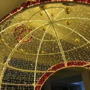 Arche d'entrée géante <span class=keywords><strong>de</strong></span> Noël en forme <span class=keywords><strong>de</strong></span> boule, motif LED étanche IP65, décoration lumineuse à traverser - Product Image 5