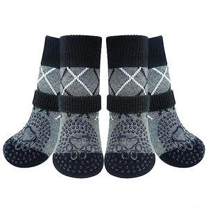 बड़े कुत्ते ने आधुनिक शीतकालीन क्रिसमस के फूल सोने के फर विरोधी पर्ची लुभावनी गर्म कपास आउटडोर पैर कवर - Product Image 1