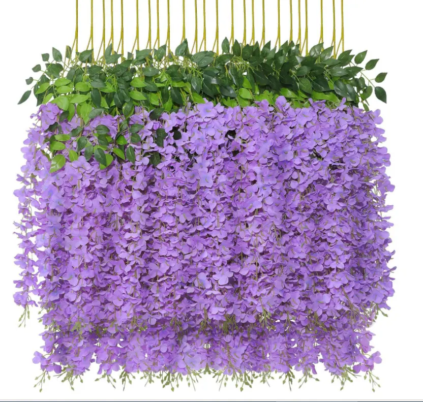 Artificial wisteria flowers  festival weddings  indoor and outdoor wisteria artificial flowers