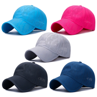 Casquette de baseball perforée au laser à séchage rapide, chapeau de sport en maille respirante, casquette de course unisexe réglable, logo personnalisé