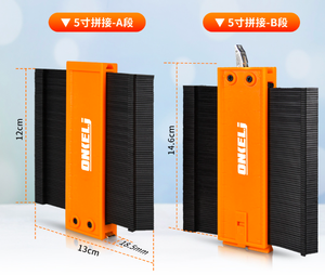 Orange เครื่องทำสำเนาเกจวัดรูปร่าง,เครื่องมือทำเครื่องหมายมาตรฐานโปรไฟล์พลาสติกความกว้าง2ชิ้น - Product Image 2